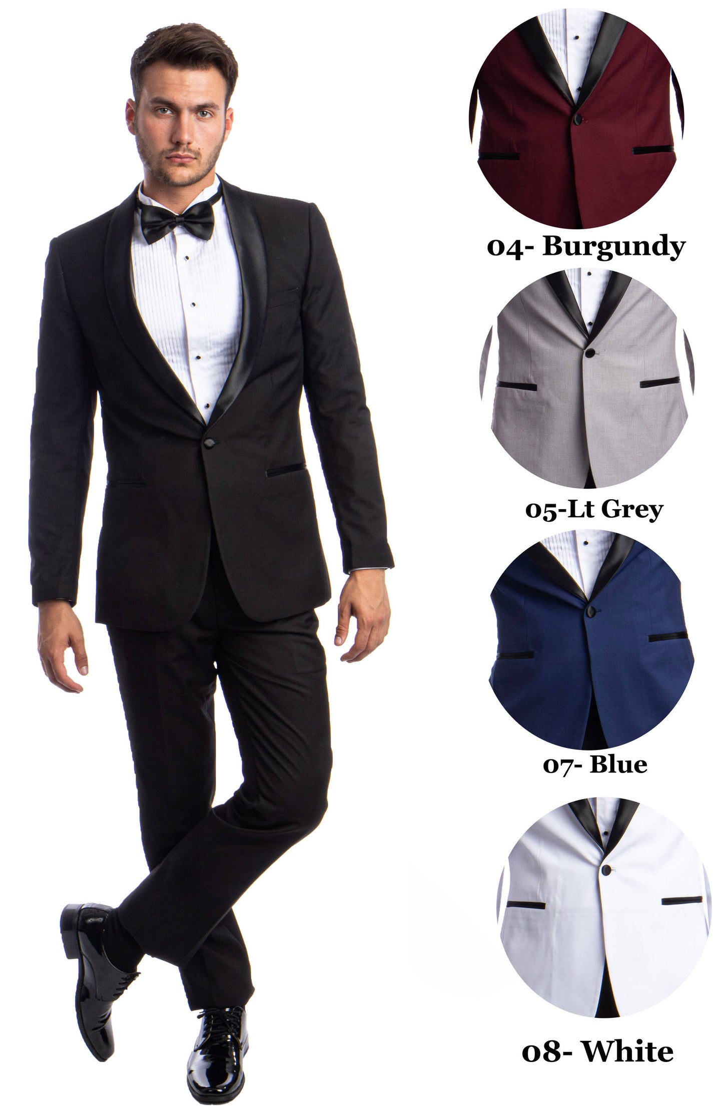 Wedding Tuxedo, 2 PC Set Light Weight Tuxedo, Black