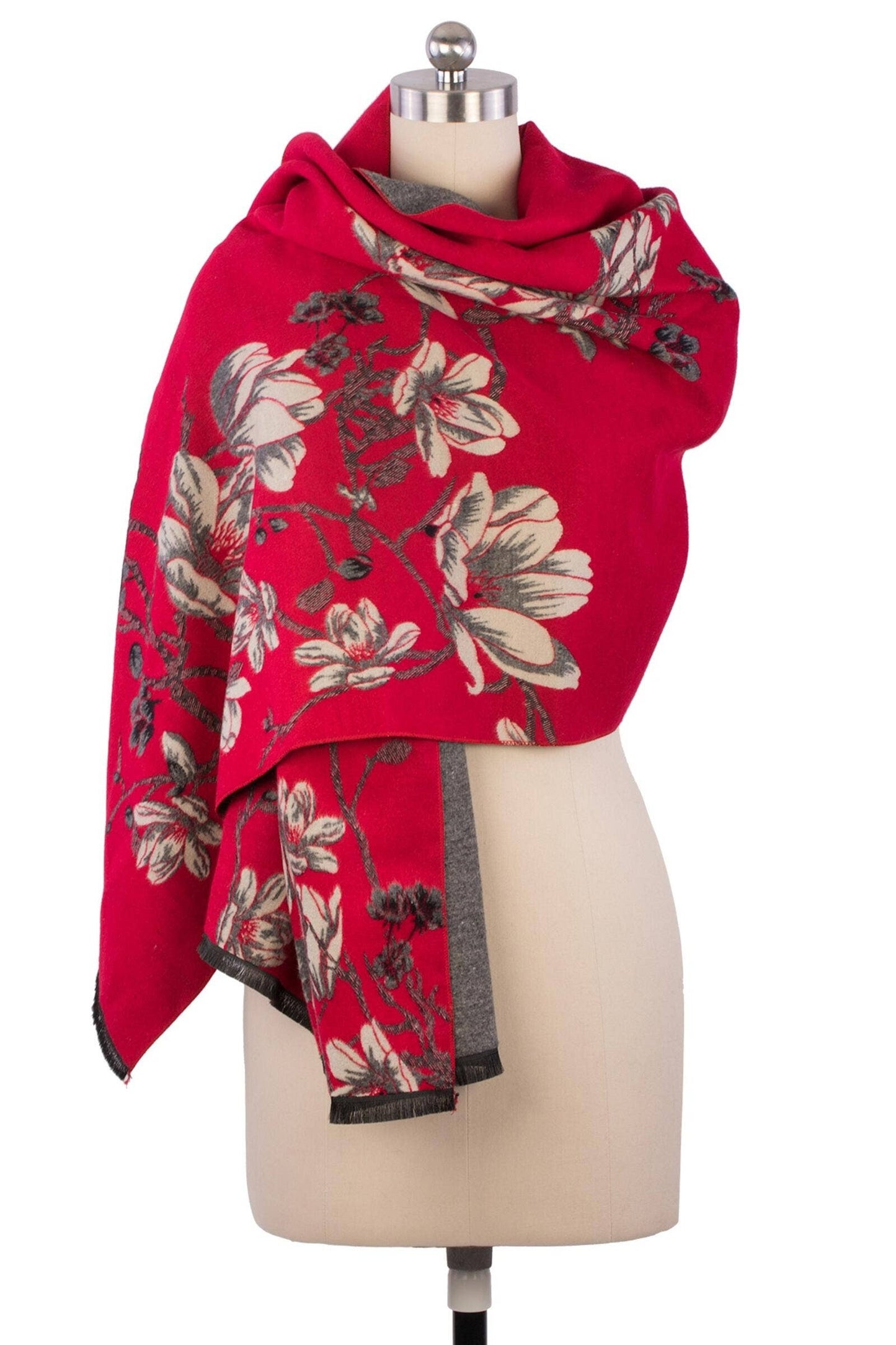 Floral Printed Reversible Scarf