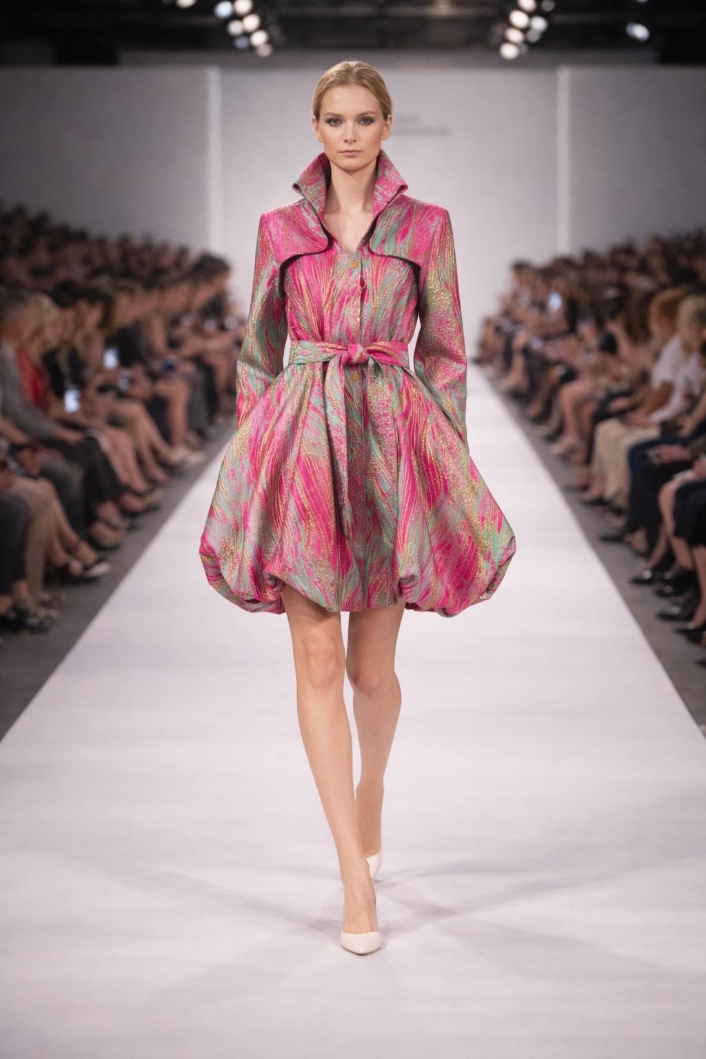 Brocade Bubble Coat-Dress