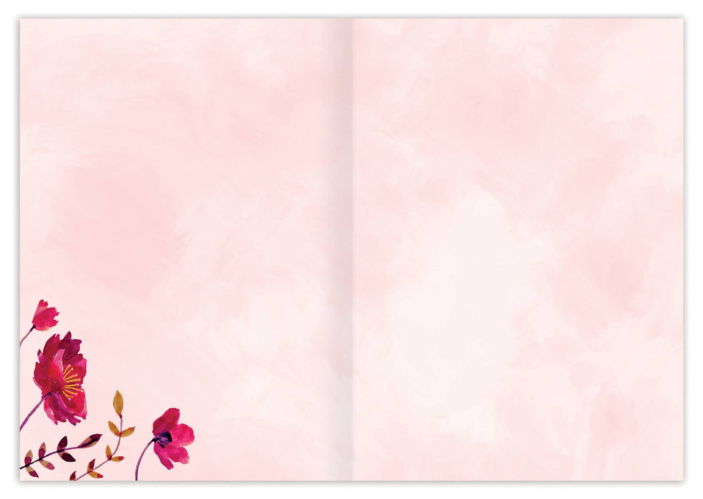 Red Posies Blank Card