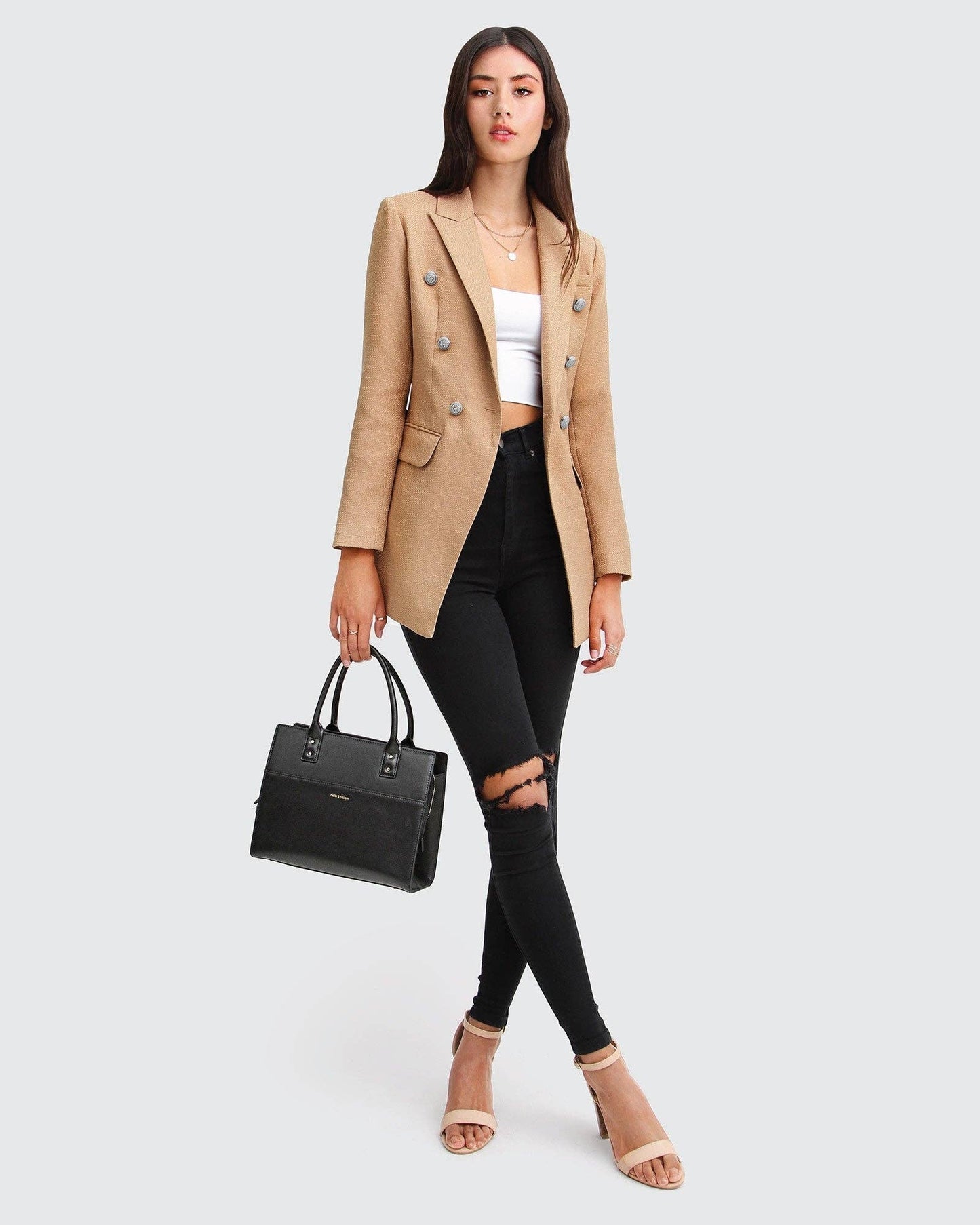 Princess Polina Textured Weave Blazer