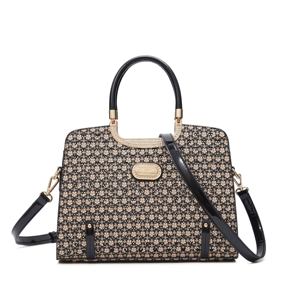 Brangio Italy Luxury Hearts Rhinestone Designer Handbag