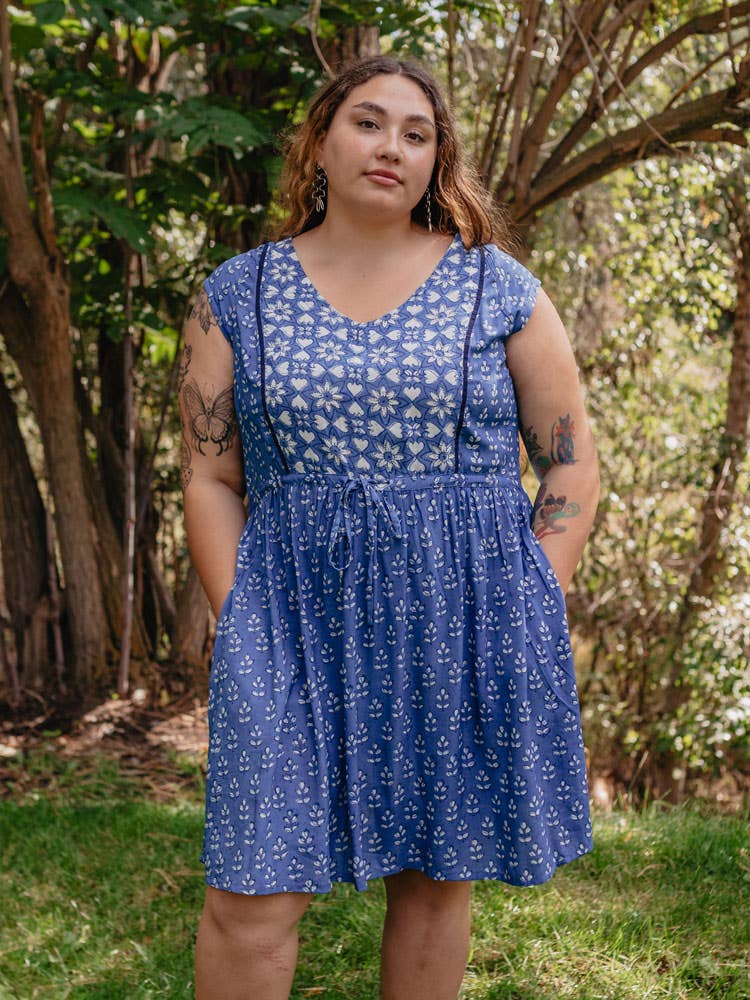 Nashville Plus Size Dress Indigo Mix