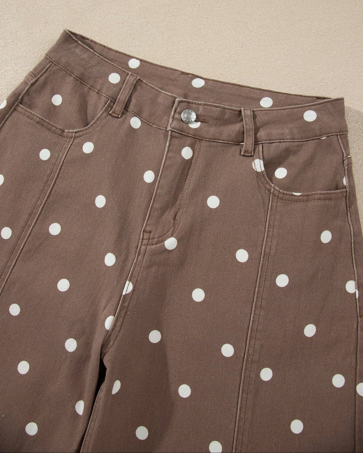 Dallas Polka Dot Barrel Jeans | High Rise Denim