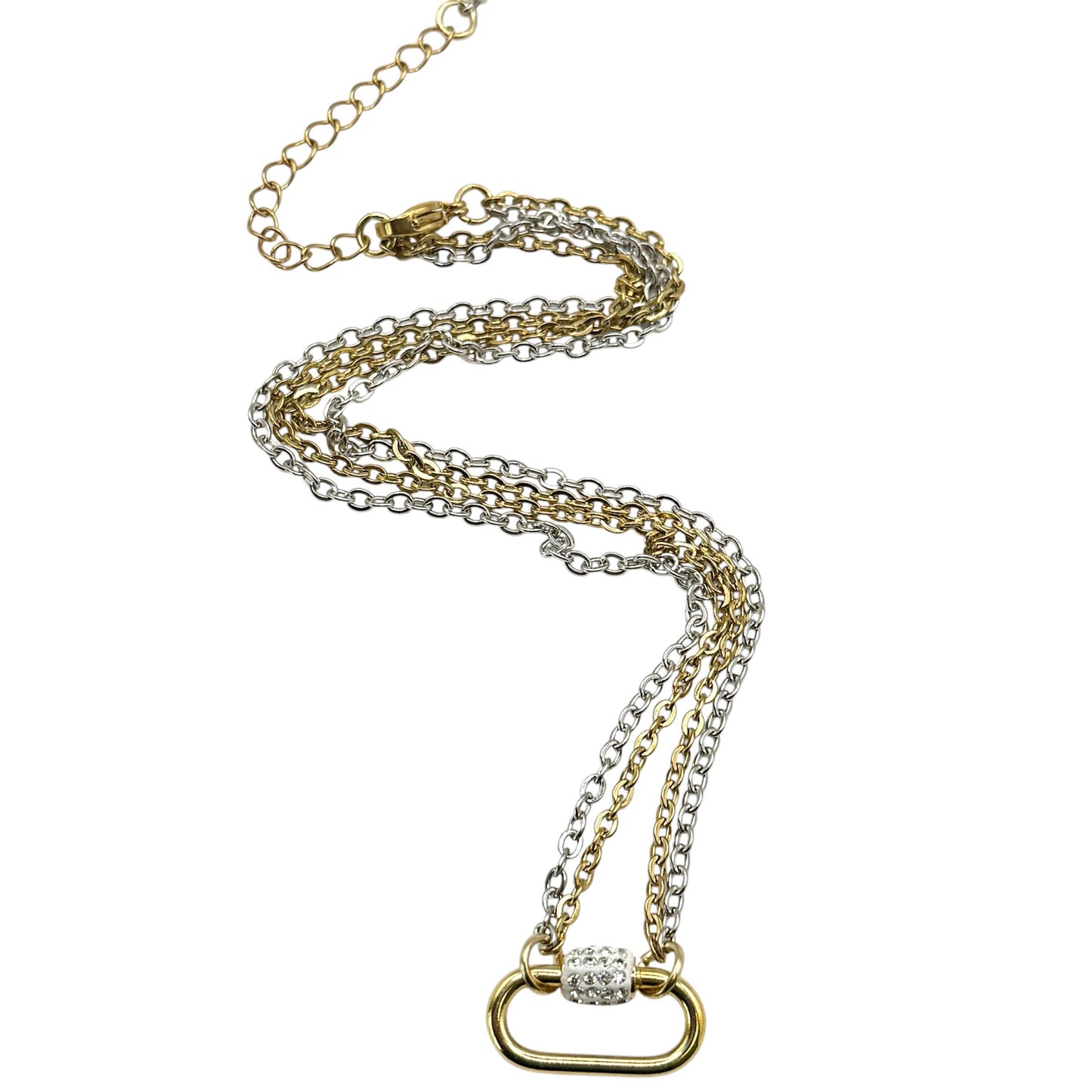 Charm necklace loved heart charm stainless steel mixed 