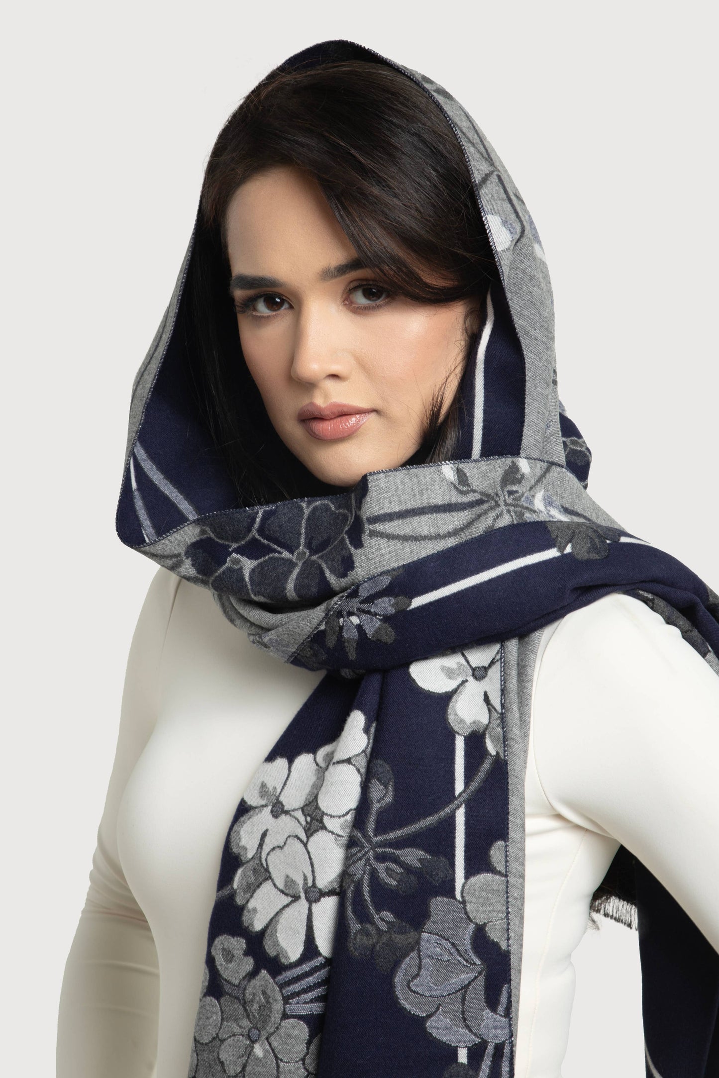 Reverse Garden Printed Viscose Scarf