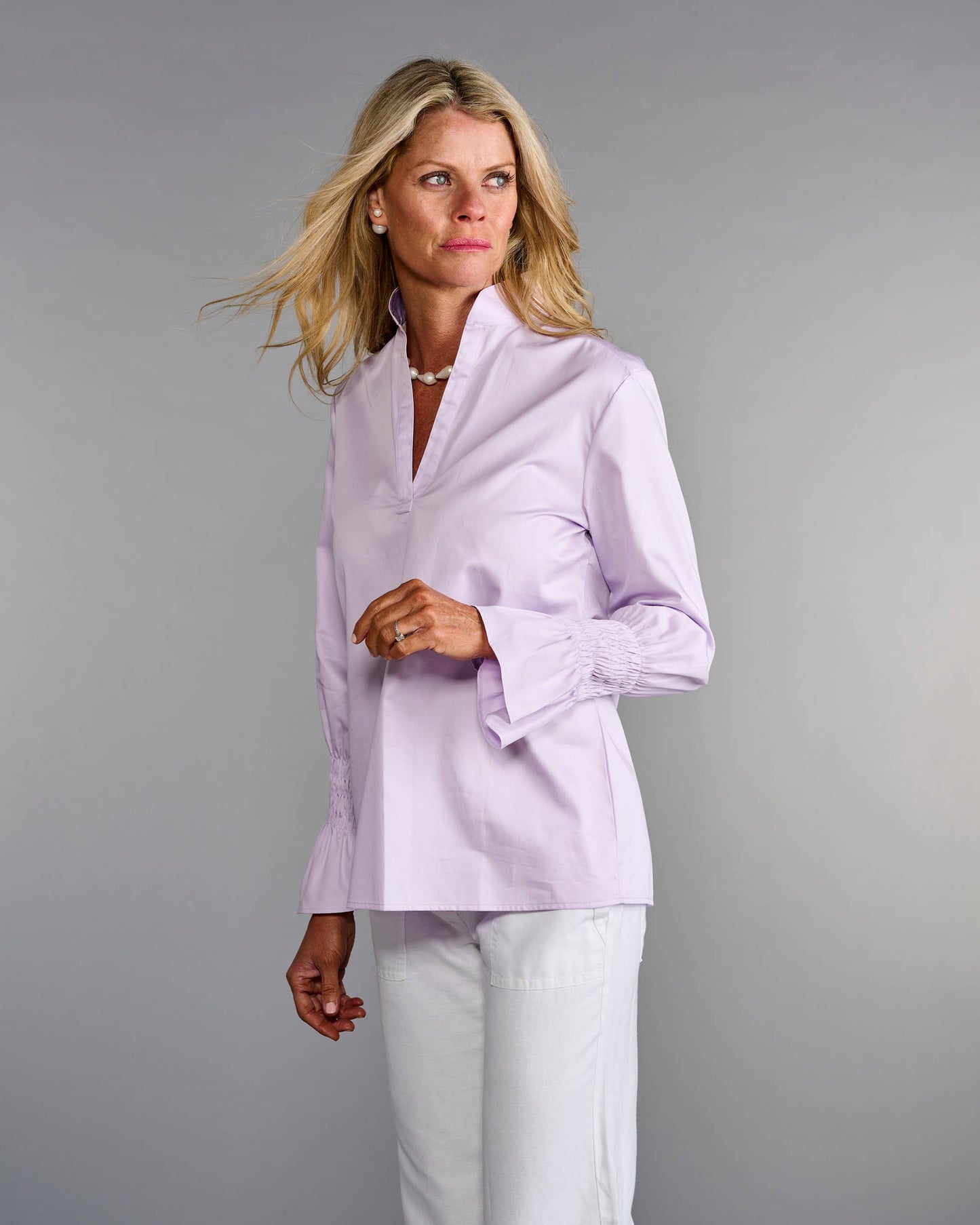 The Smocked Tunic in Lilac