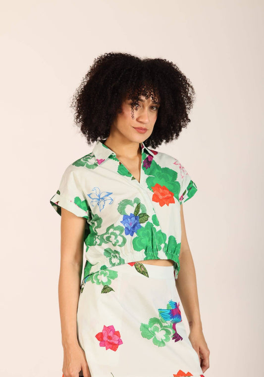 FOREST FLUTTER ZIA TOP