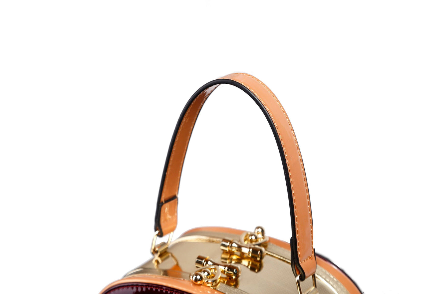 Brangio Italy Elegant Heart-Embellished Top Handle Bag