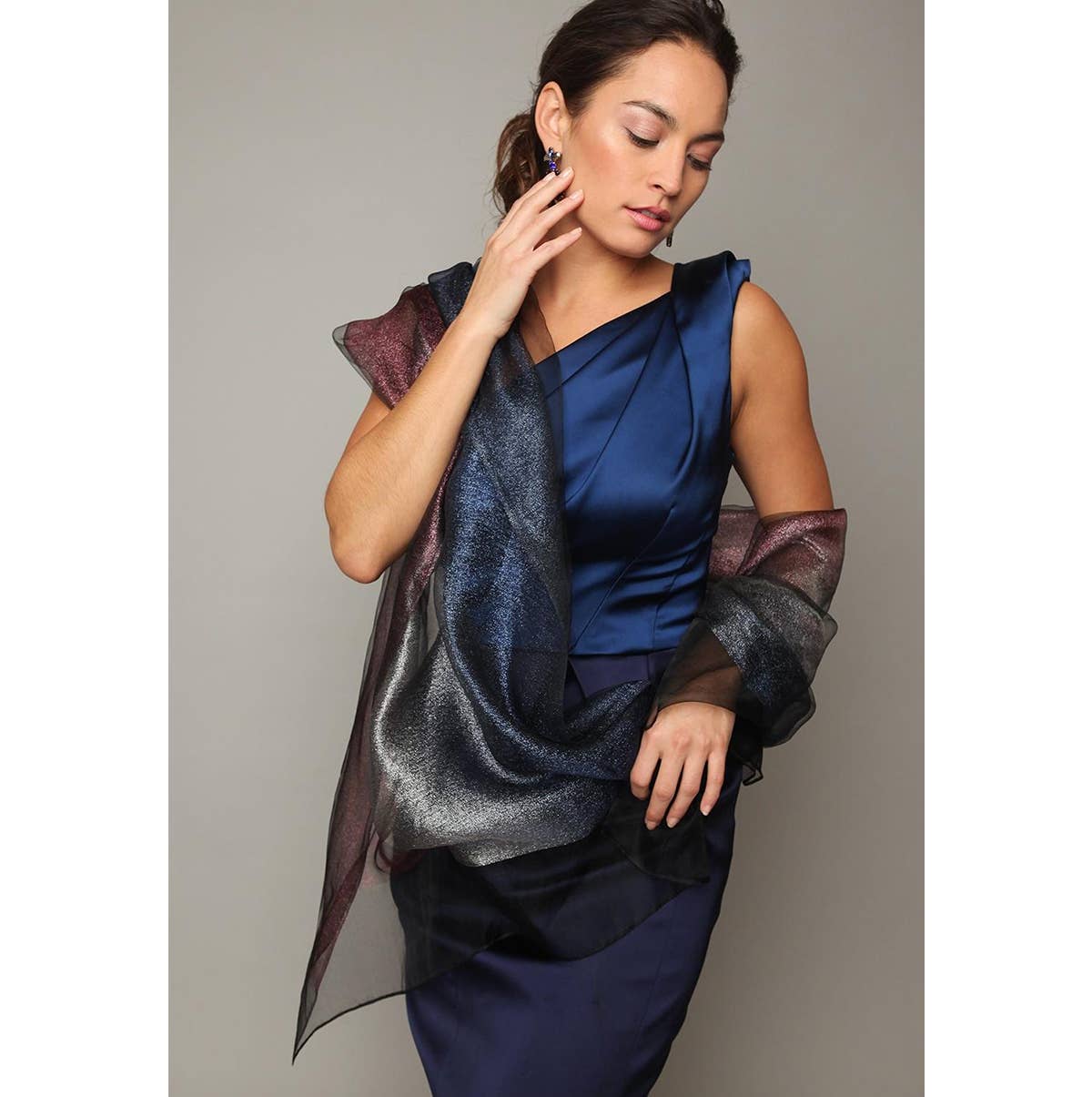 Silk Glitter Ombre Scarf