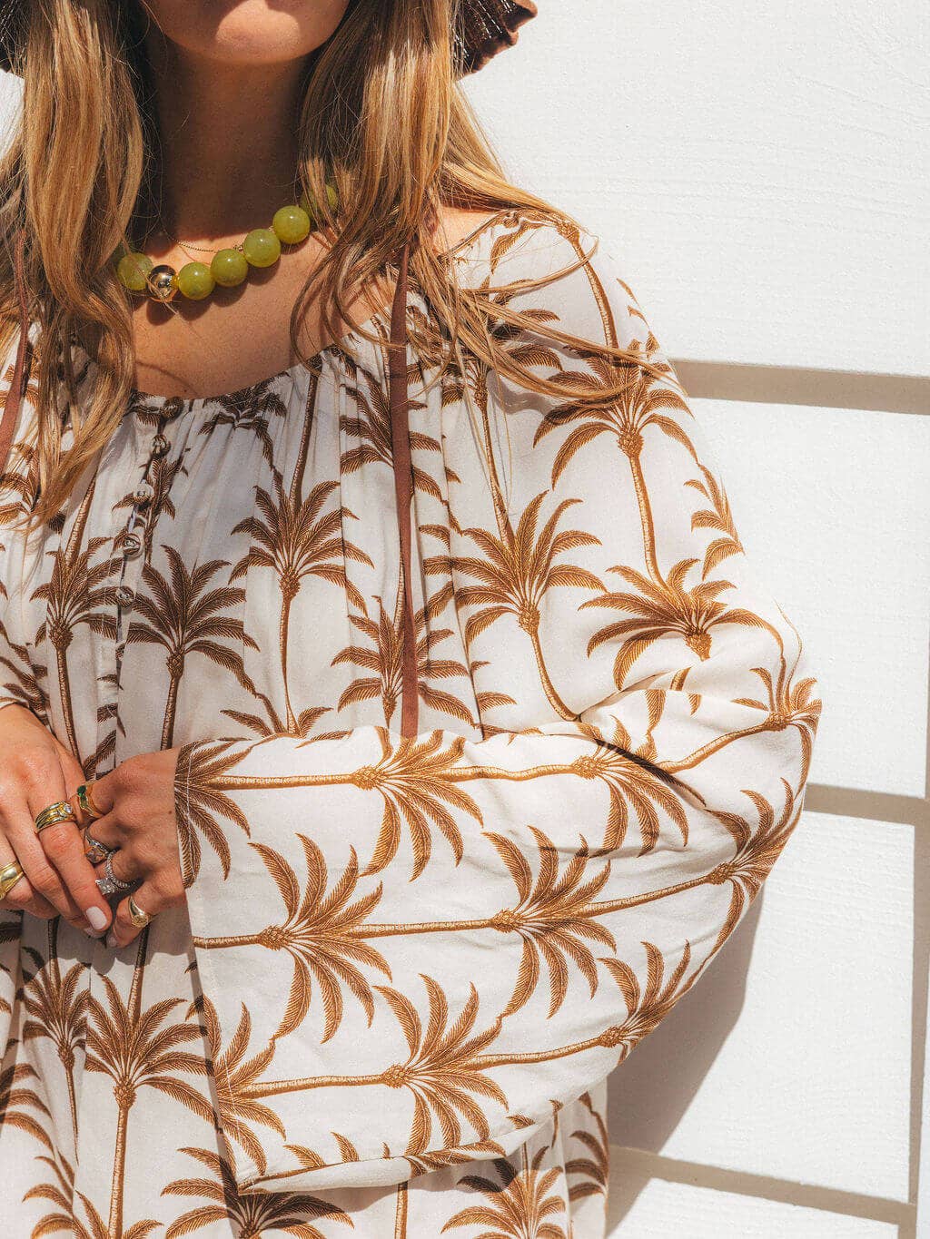 Ada Dress - Chocolate Palm Tree
