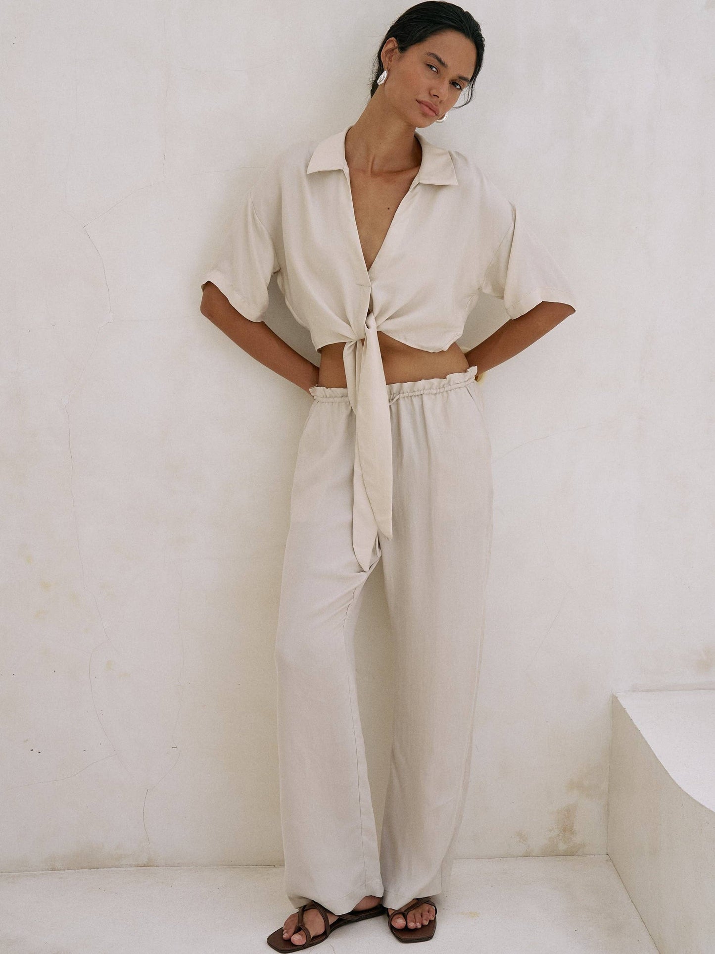 Lucid Tie Shirt - Sand