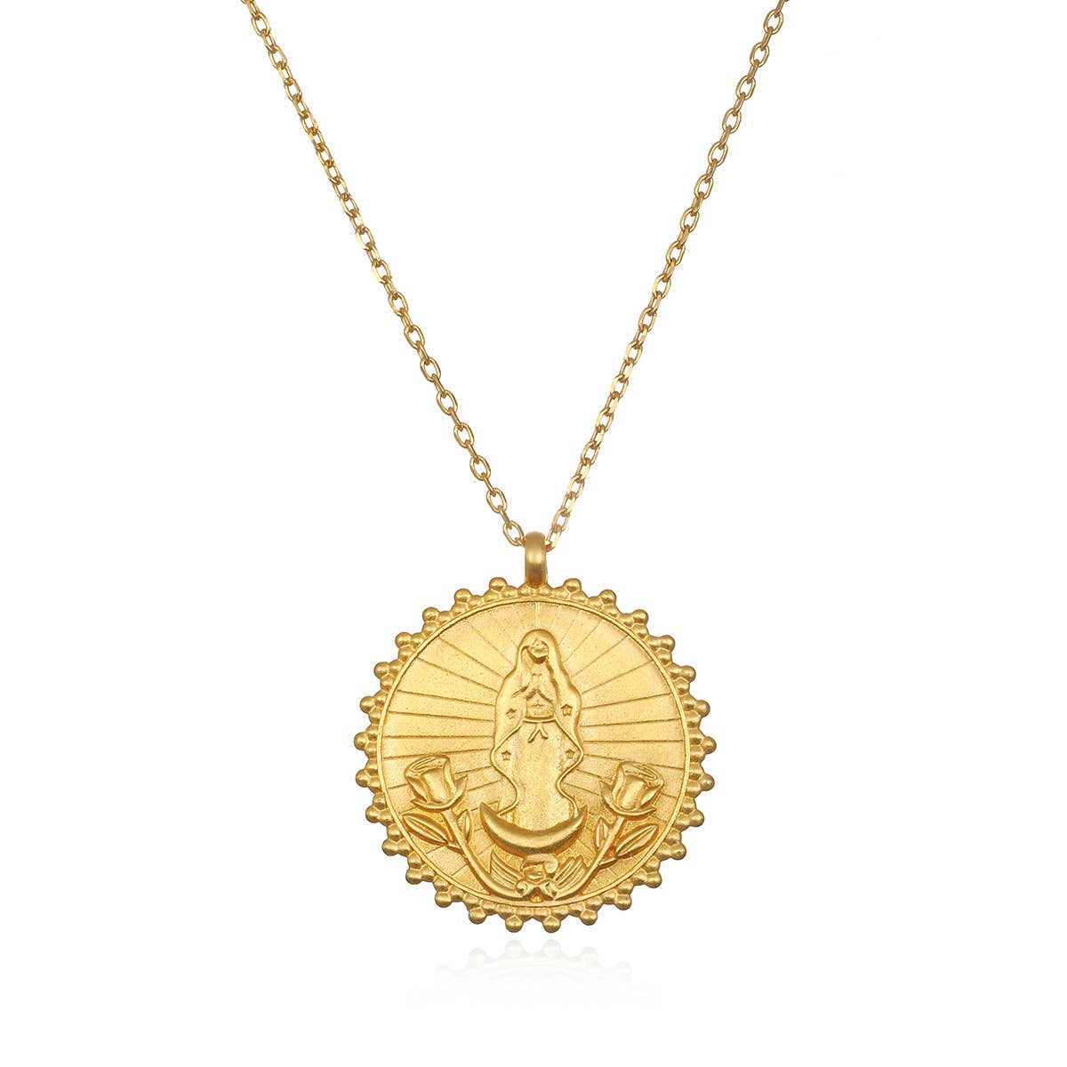 Lady of Guadalupe Necklace with 3" Extension Chain