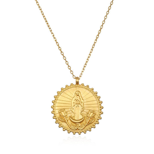 Lady of Guadalupe Necklace with 3" Extension Chain