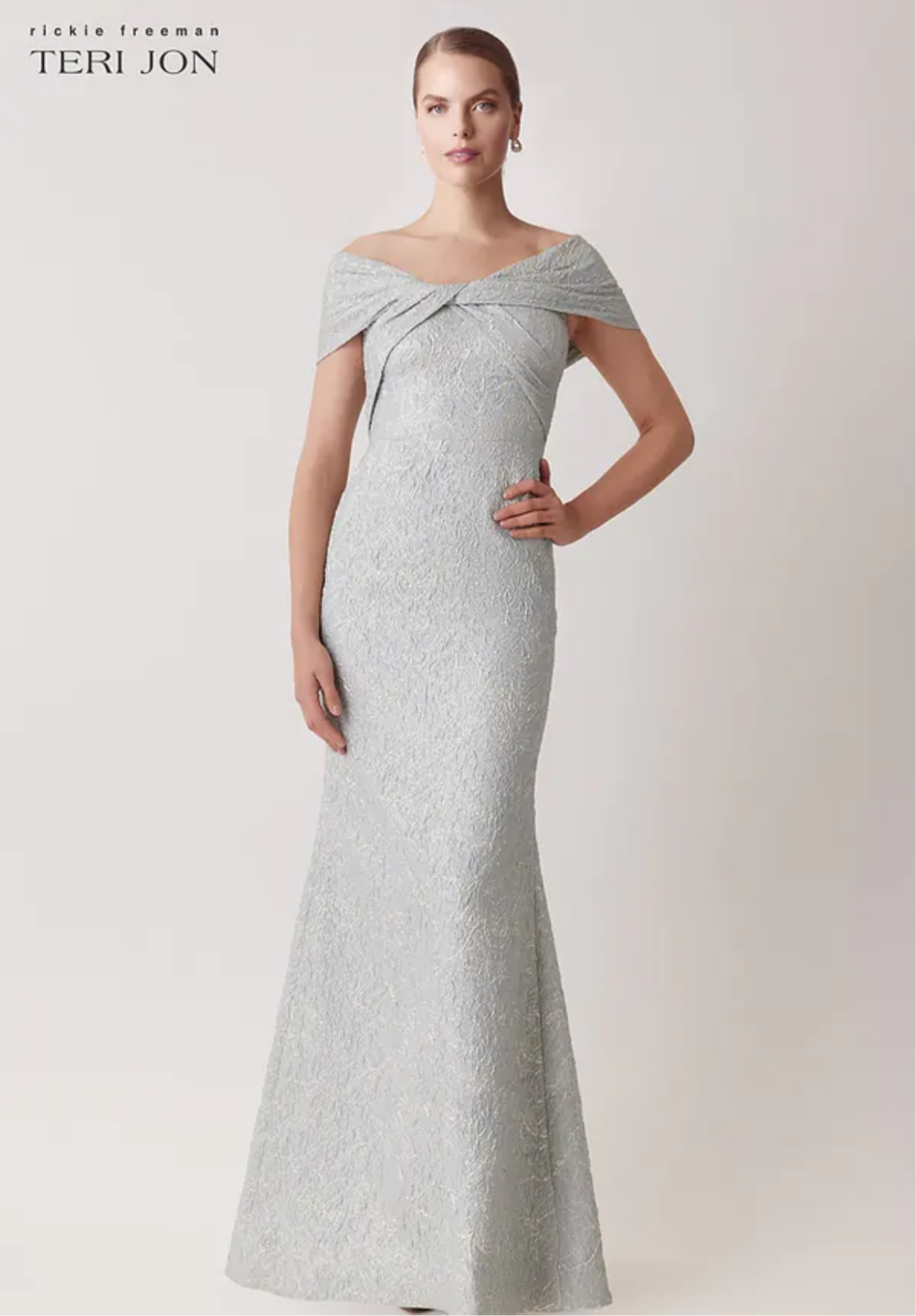 Jacquard Twist Mermaid Gown