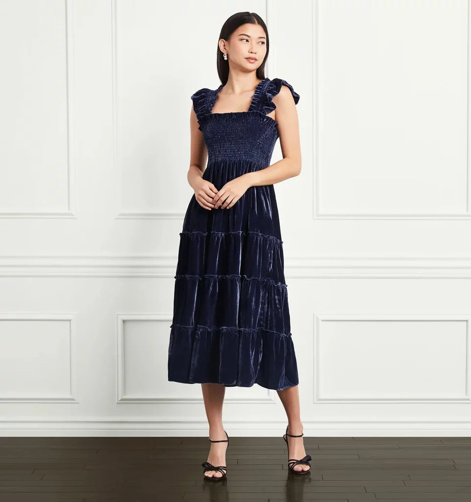The Ellie Nap Dress / Navy Velvet