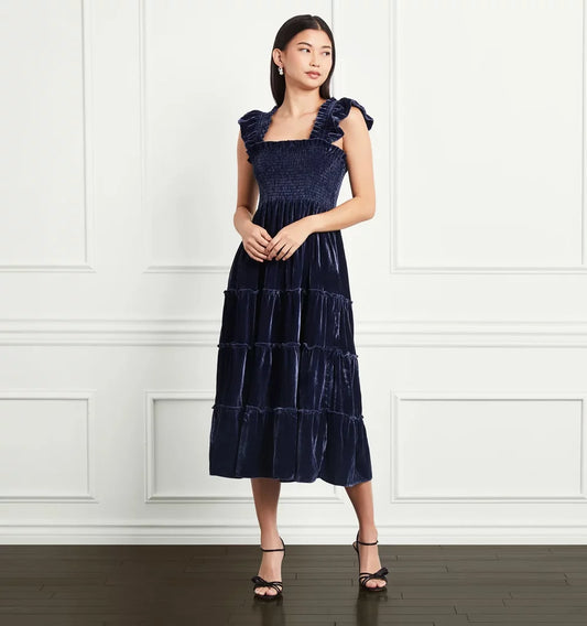 The Ellie Nap Dress / Navy Velvet