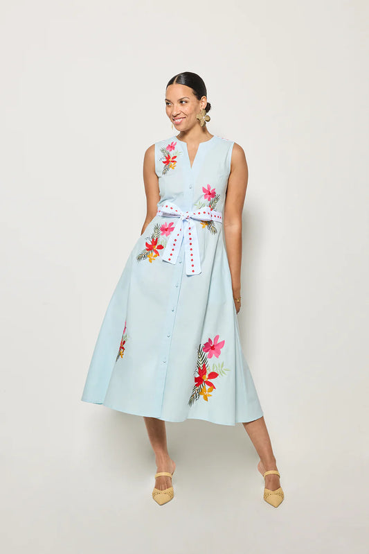 Lesna Dress in Light Lagoon