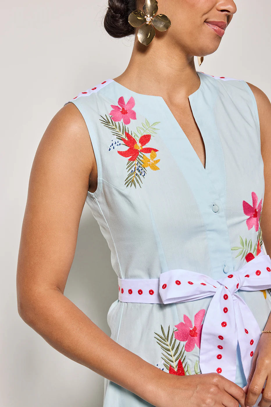 Lesna Dress in Light Lagoon