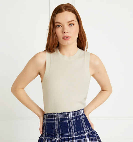 The Audrey Sweater Shell - Creme Merino Wool