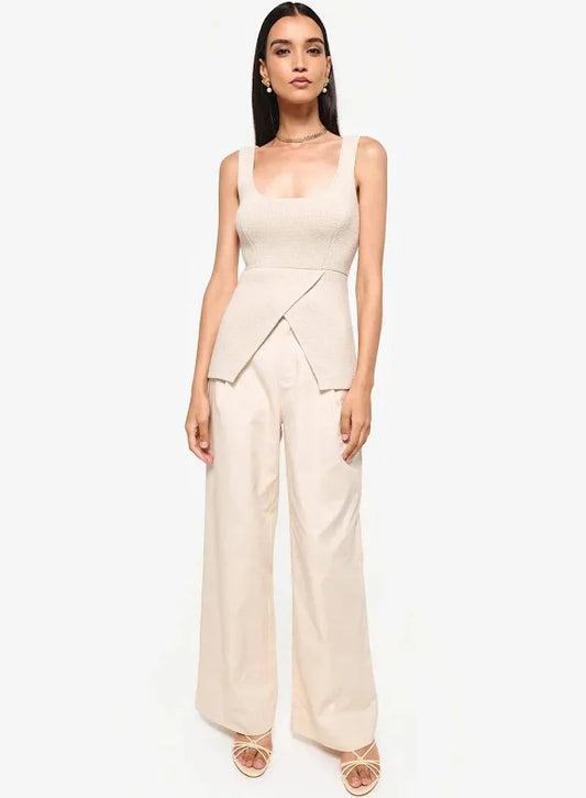 Damian Knit Top in Bone