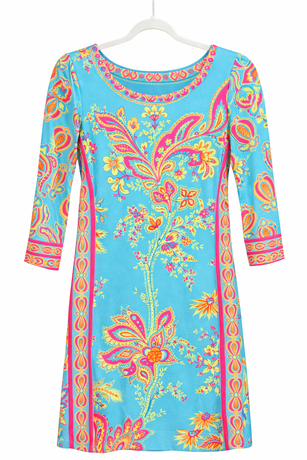 Gretchen Scott Turquoise Paisley Shift Dress | XS - Luxury Consignment