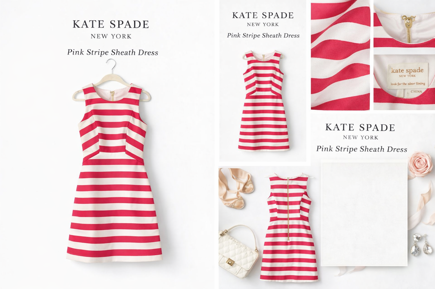 Kate Spade New York Pink Stripe Fit & Flare Dress – Luxury Consignment