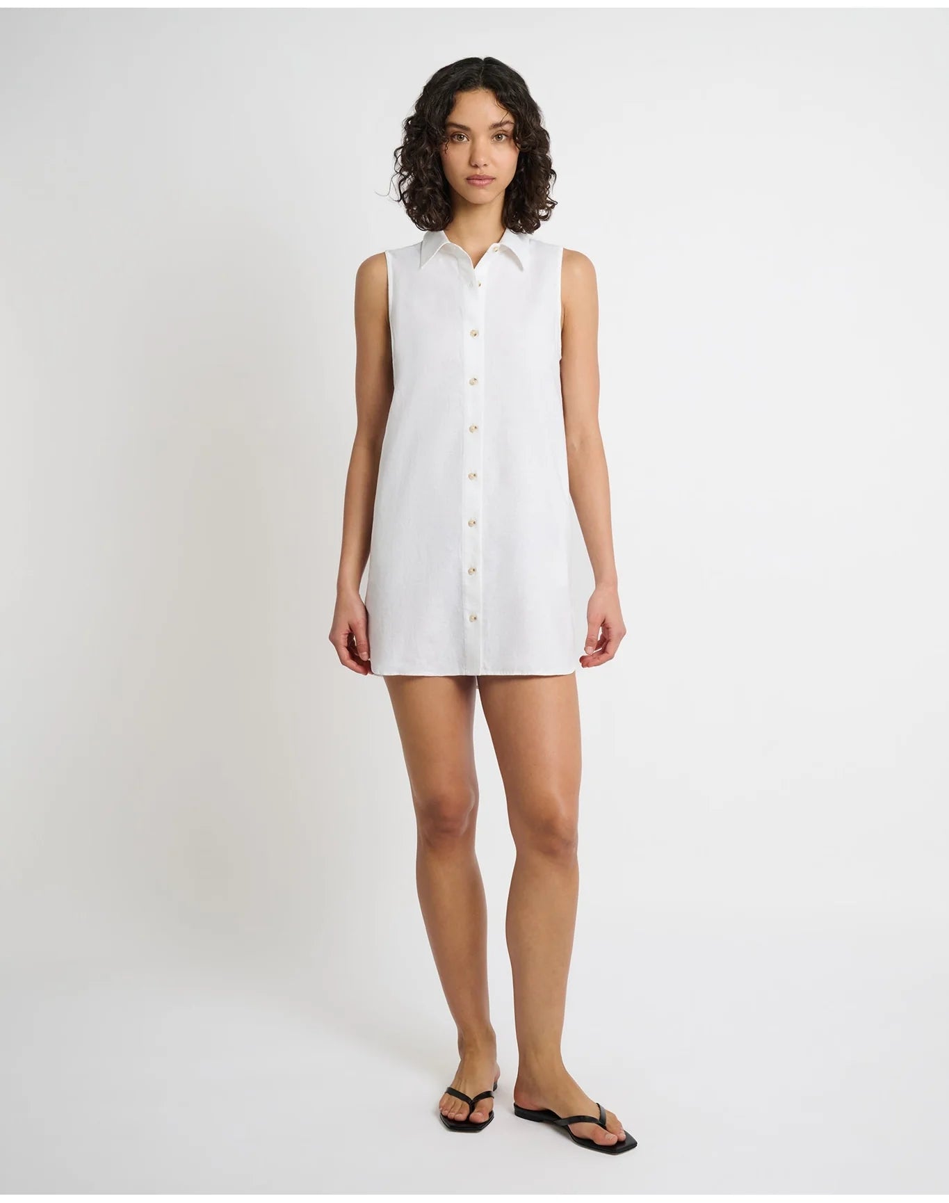 The Air Linen Sleeveless Shirtdress