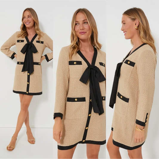 Tuckernuck Tweed Bow Dress - Luxury Consignment