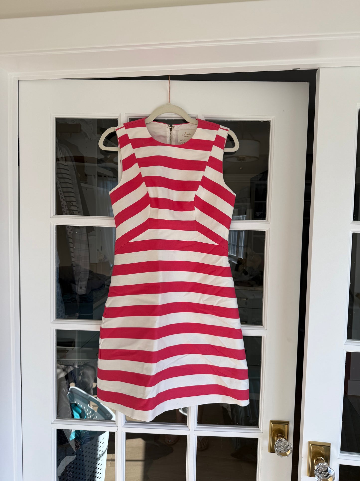 Kate Spade New York Pink Stripe Fit & Flare Dress – Luxury Consignment