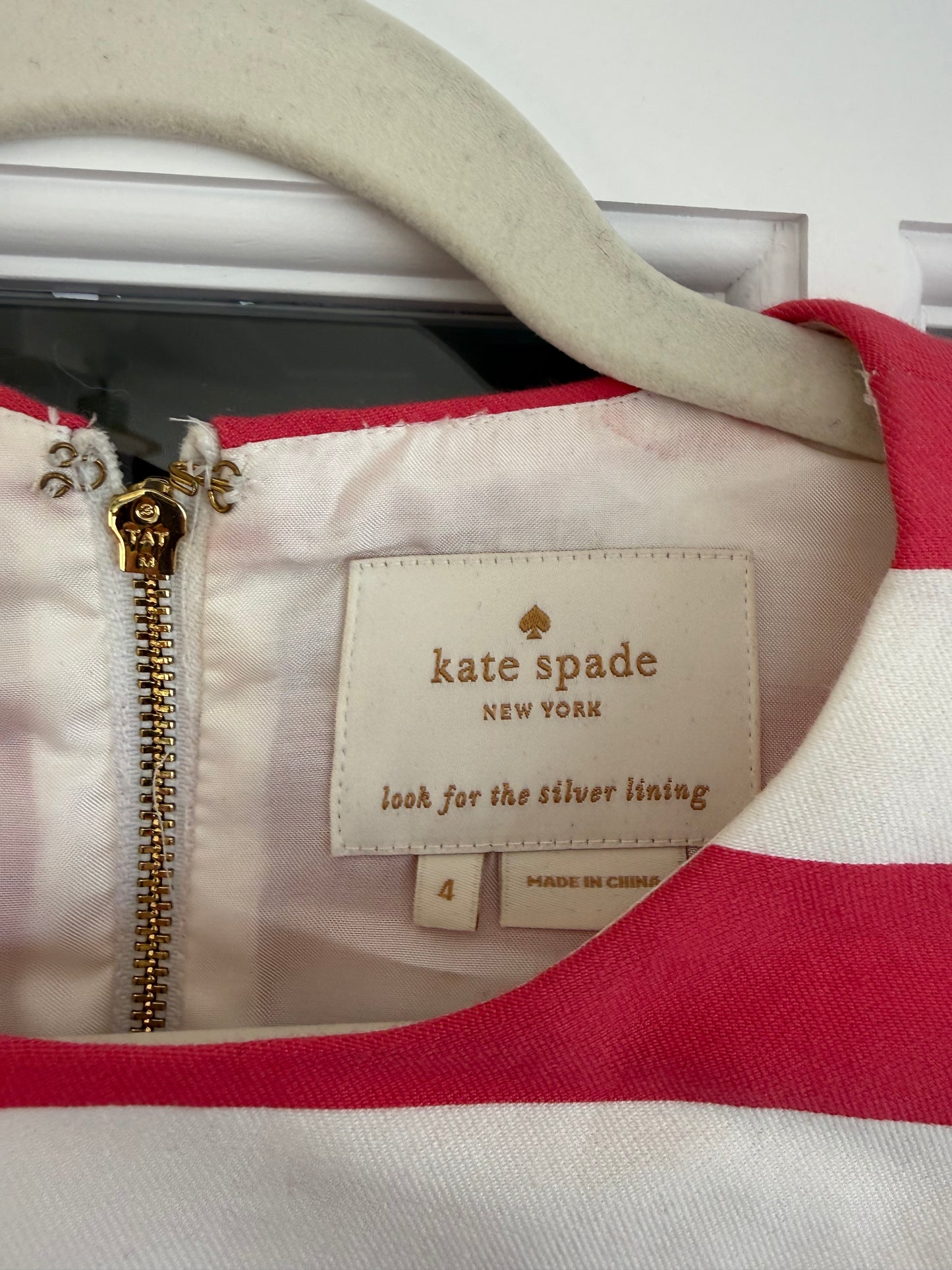 Kate Spade New York Pink Stripe Fit & Flare Dress – Luxury Consignment