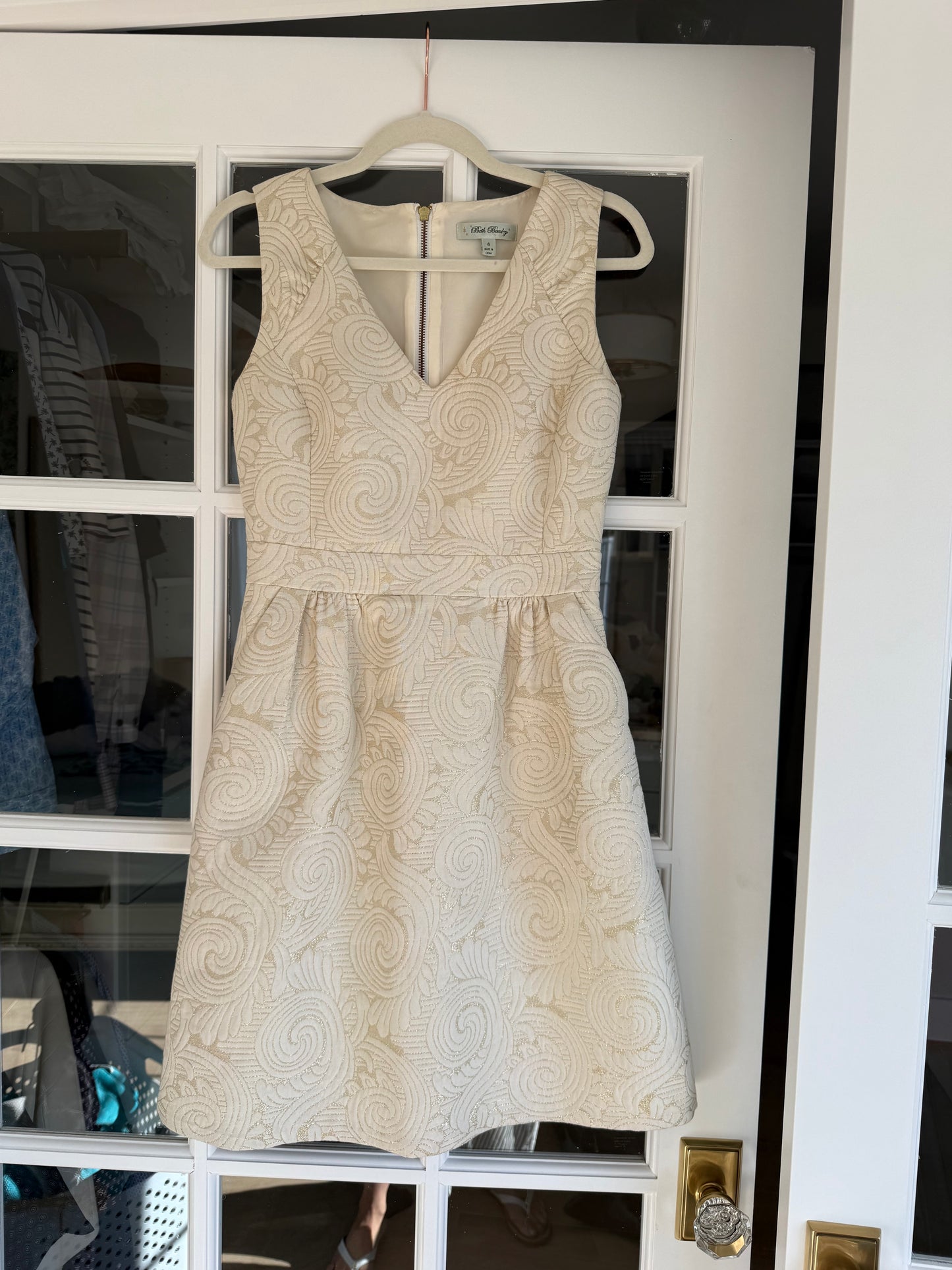 Beth Bowley Embroidered Ivory Cocktail Dress - Luxury Consignment