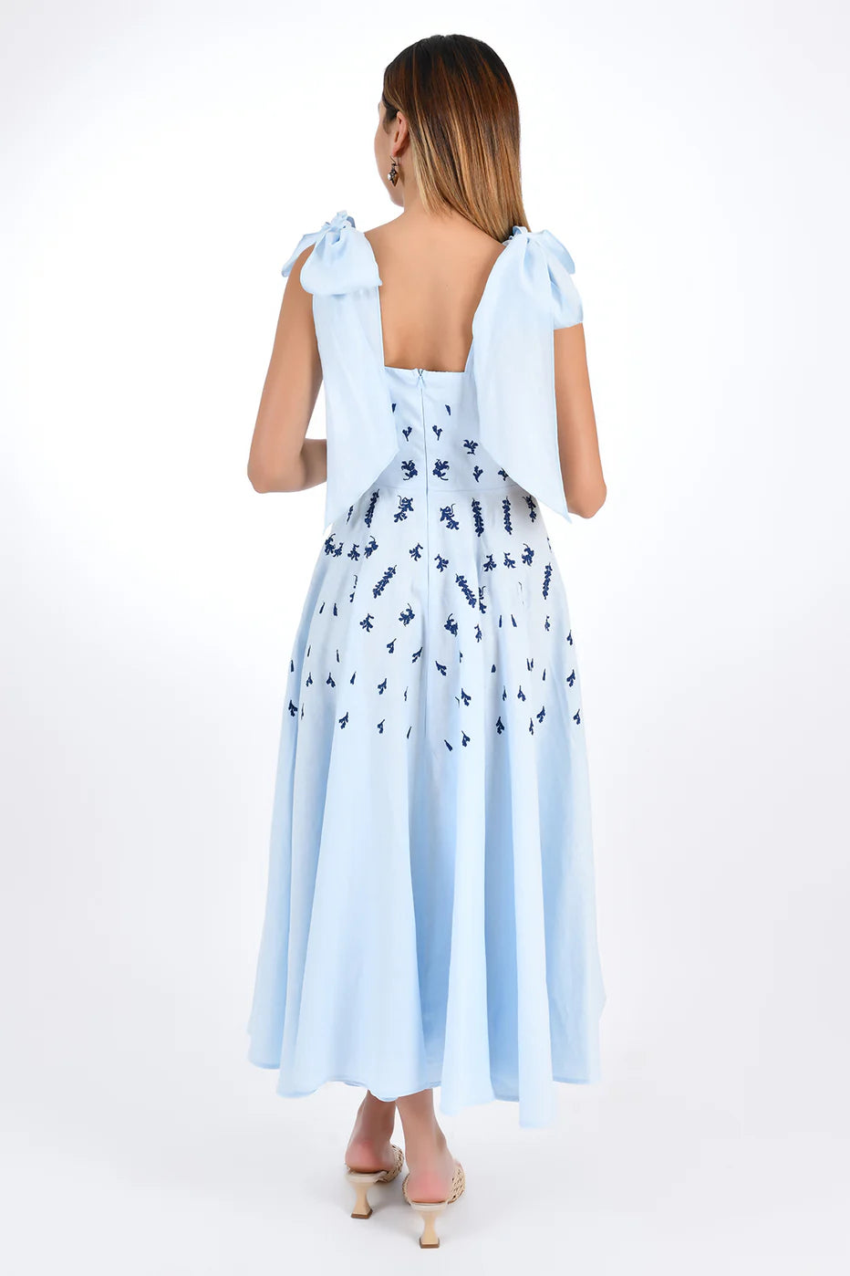 Mimose Dress in Light Lagoon