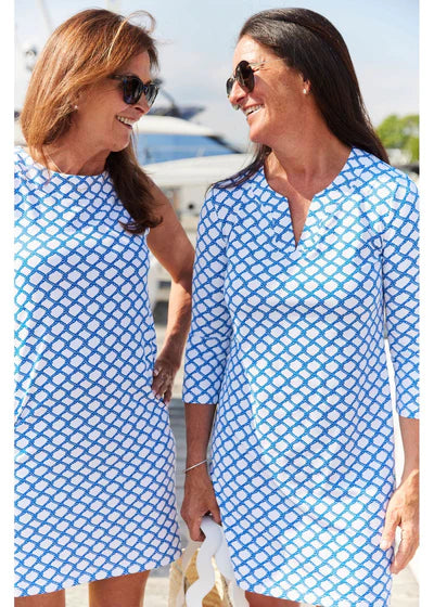 Lucille 3/4 Sleeve Dress - Fishnet
