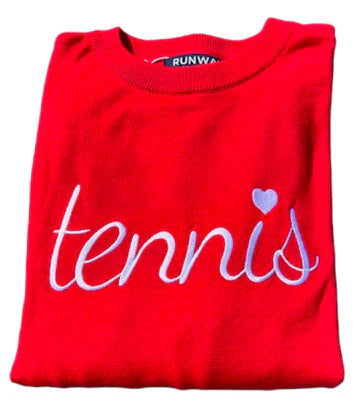 TENNIS SWEATER - RED LOVE