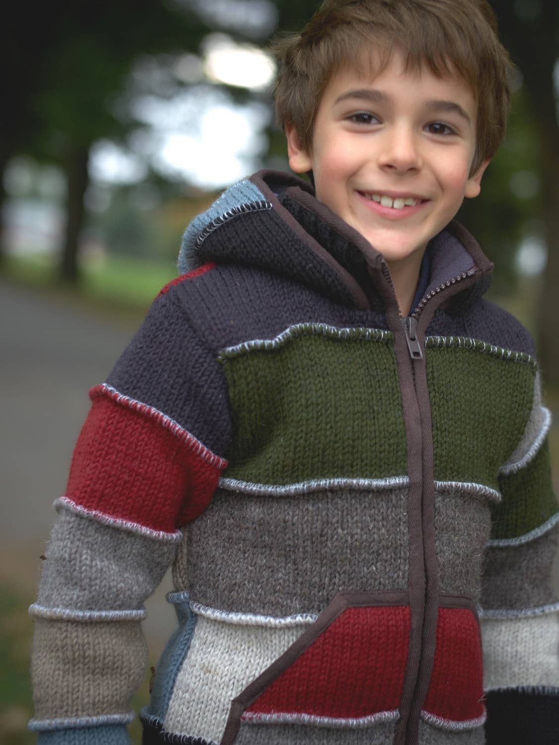 Patches - Kids' wool knit sweater