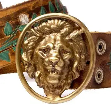 Lion Buckle with leather Belt - Vogue