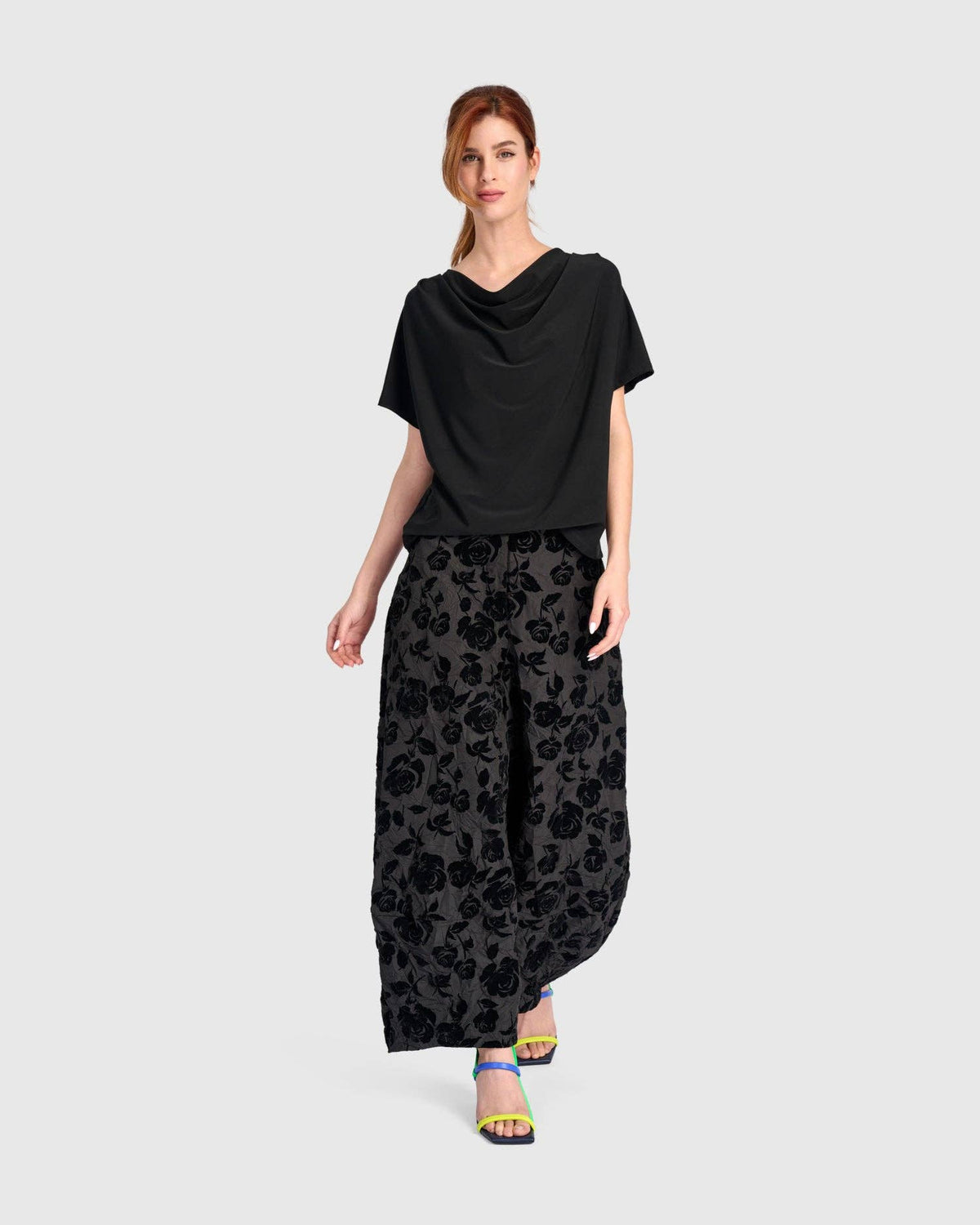 Attar Lantern Pants, Black Rose