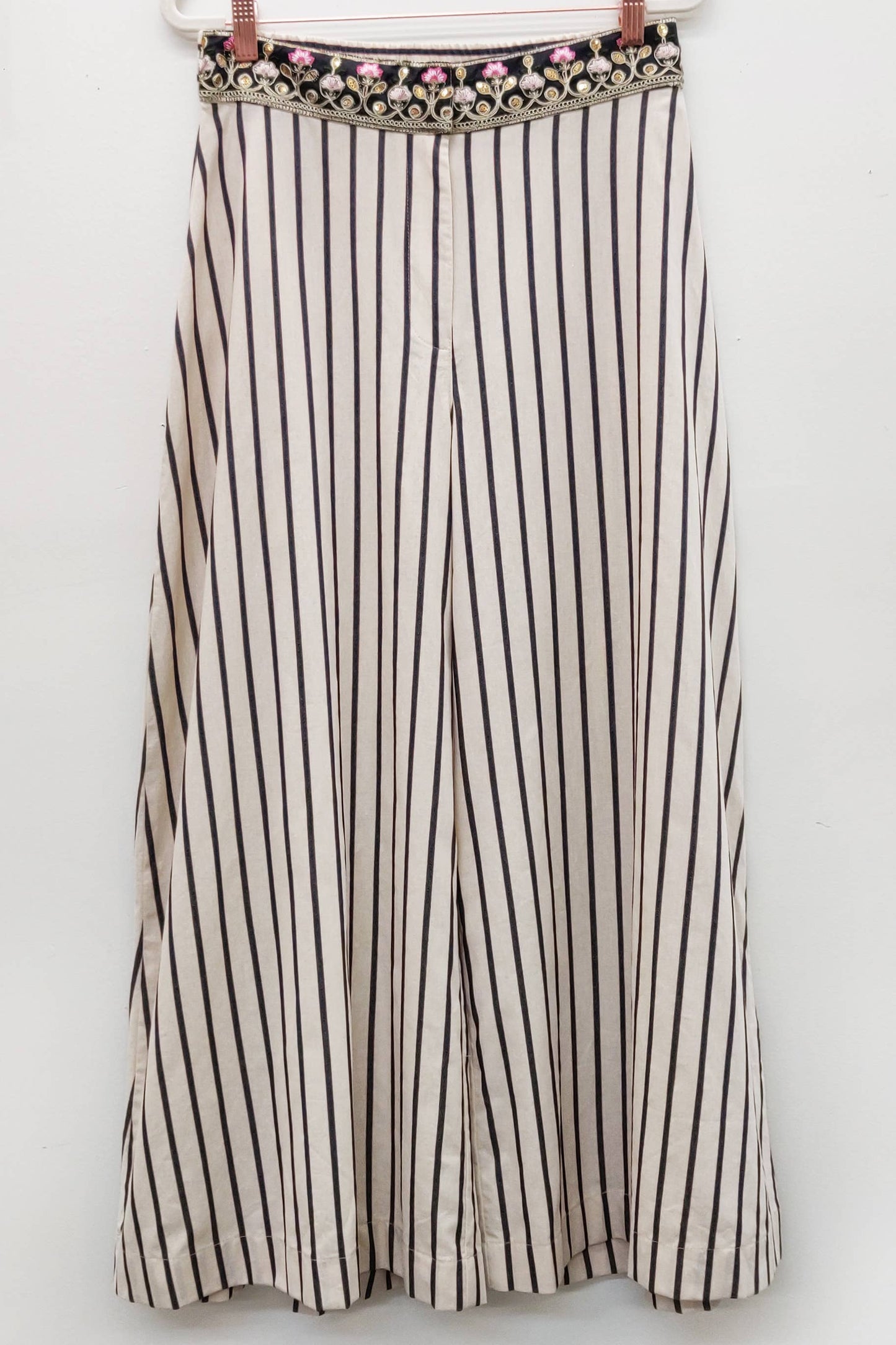 Derby Princess Stripe Pants | Wide Leg  Pants | Cotton Pants