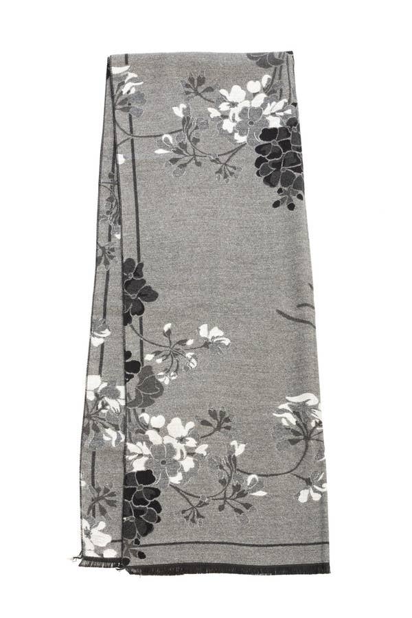 Reverse Floral Garden Printed Neck Scarf