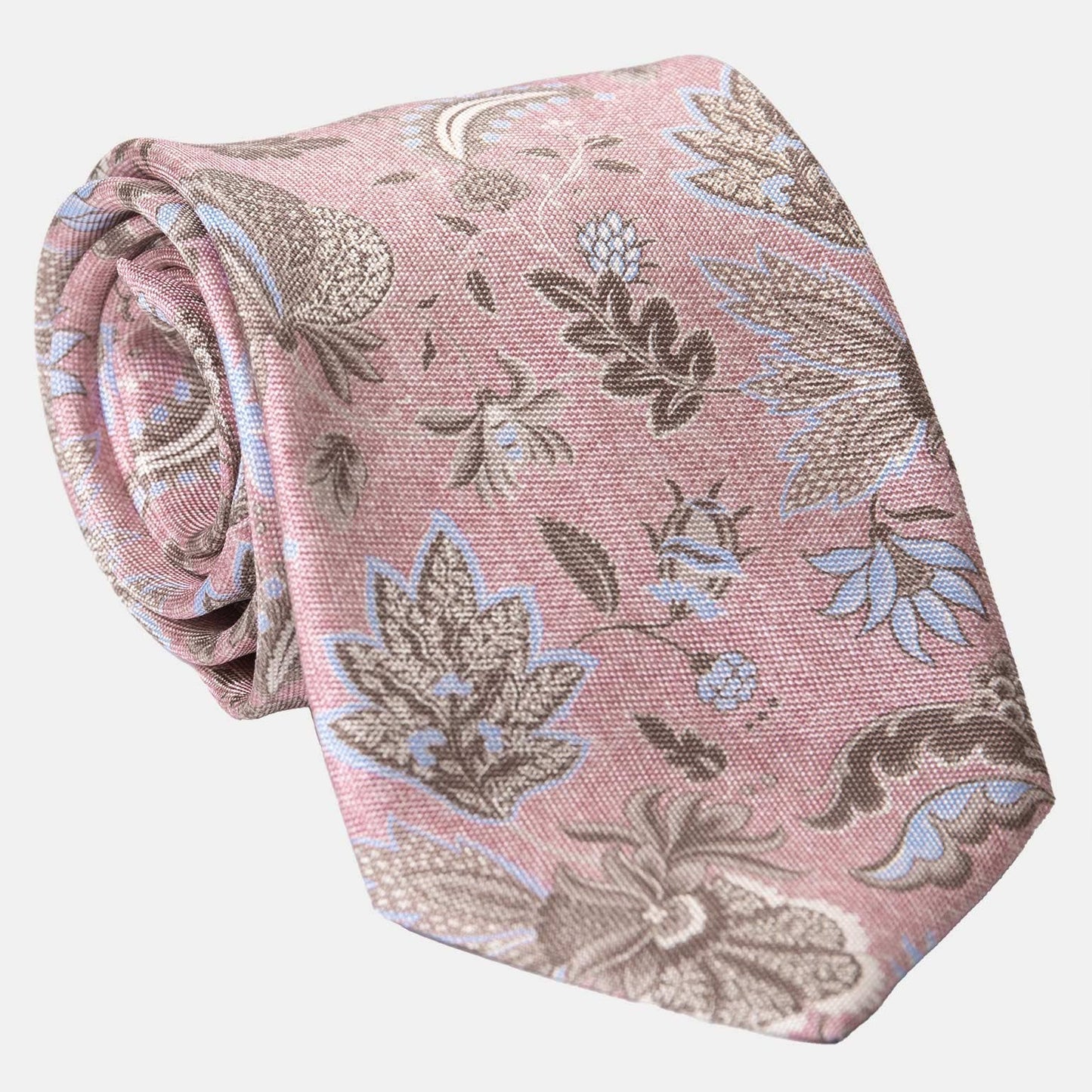 Medici - Printed Silk Tie - Pink XL