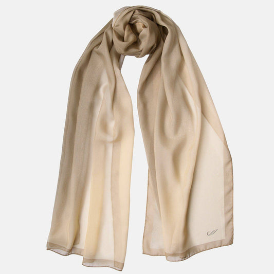 Sophia - Silk Scarf/Shawl - Soft Gold/Bronze