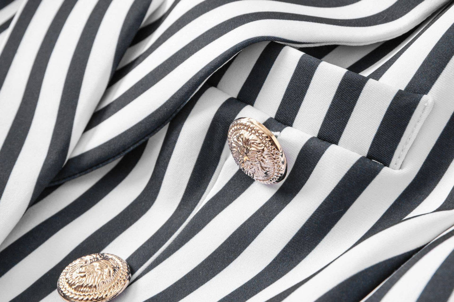 Double Breasted Striped Blazer
