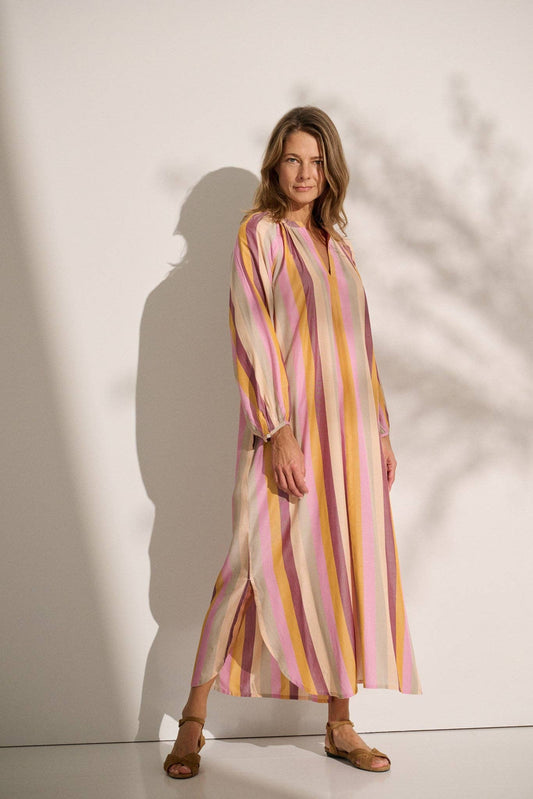 Sun dress silky stripe