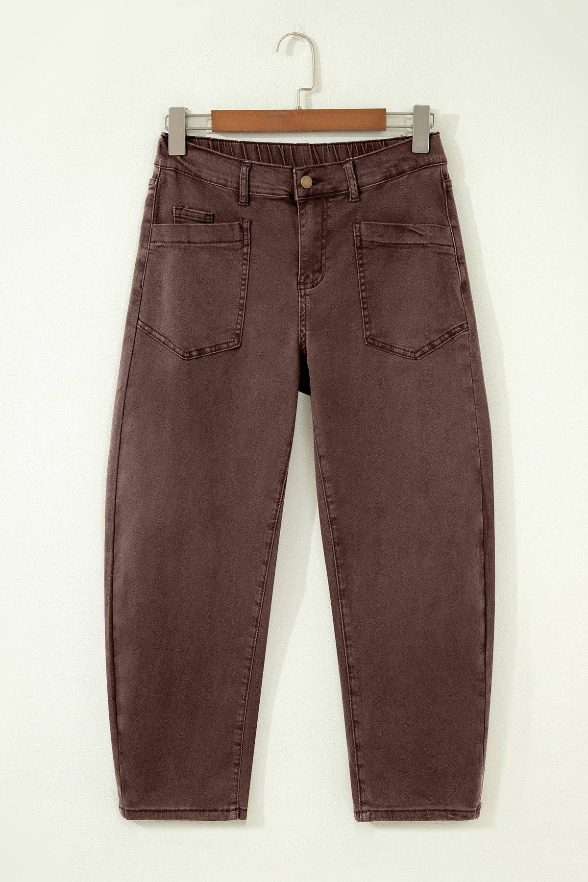 Briar Coffee Barrel Jeans | Patch Pocket Denim