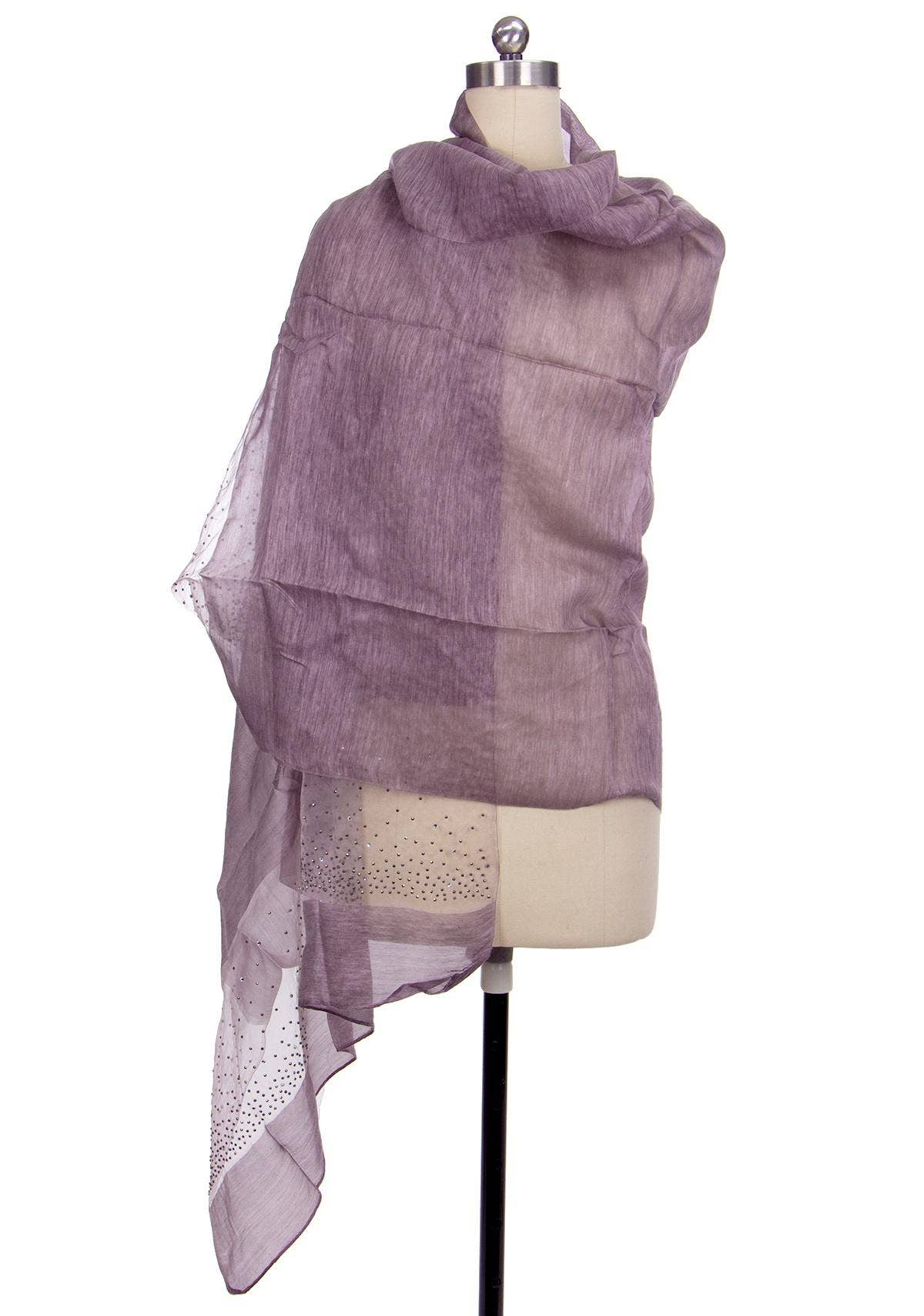 Star Gazer Wool Blend Sparkle Silk Scarf