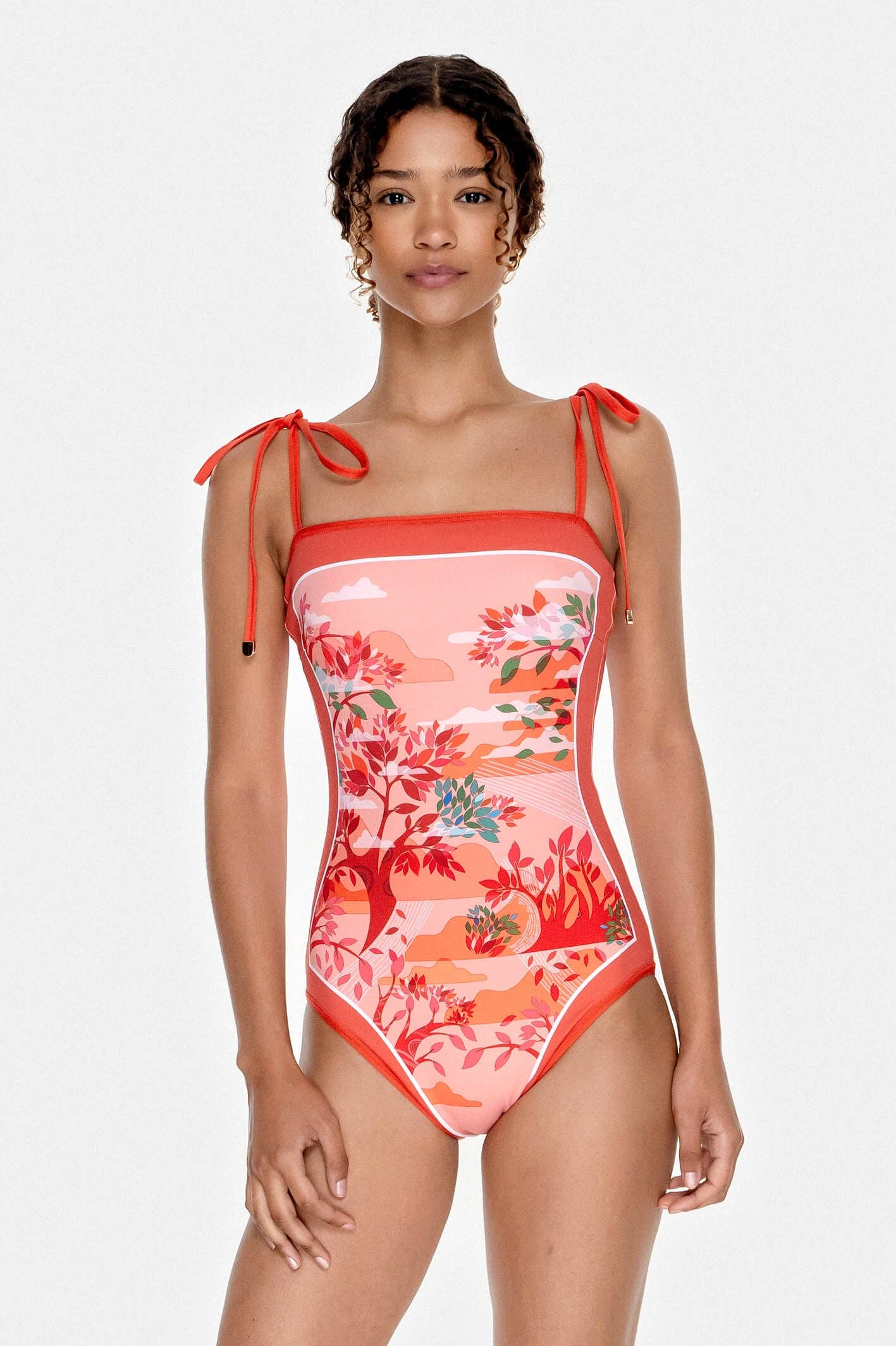 Crossing Red Reversible One-Piece Swimsuit