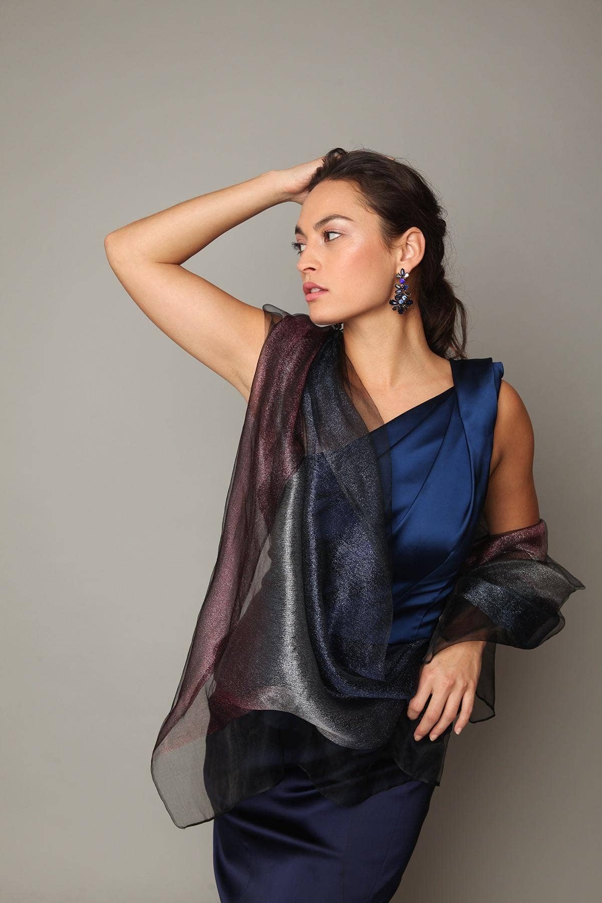 Silk Glitter Ombre Scarf