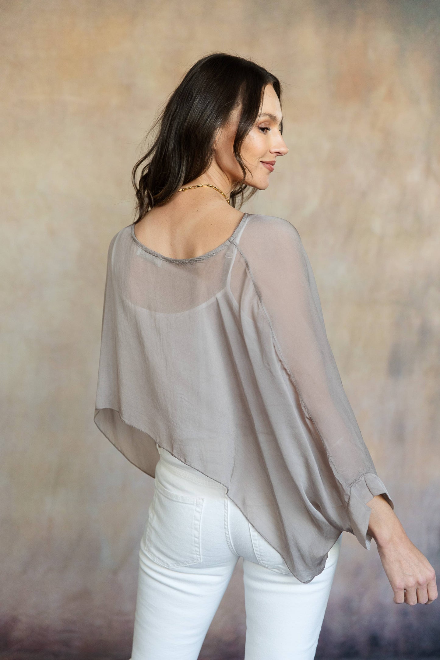 Mona Italian Silk Topper