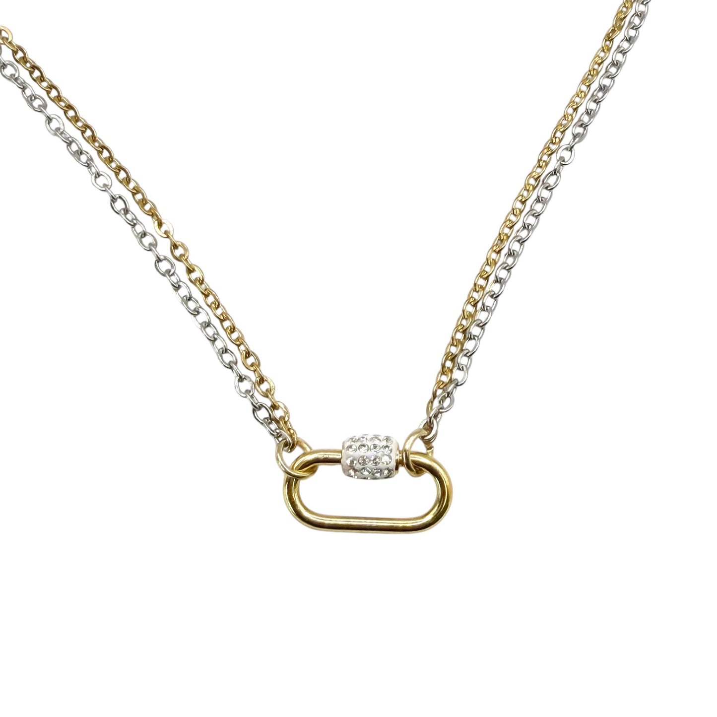 Charm necklace loved heart charm stainless steel mixed 